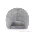 Casquette de baseball en tissu chambray à 6 panneaux en caoutchouc avec patchs soudés